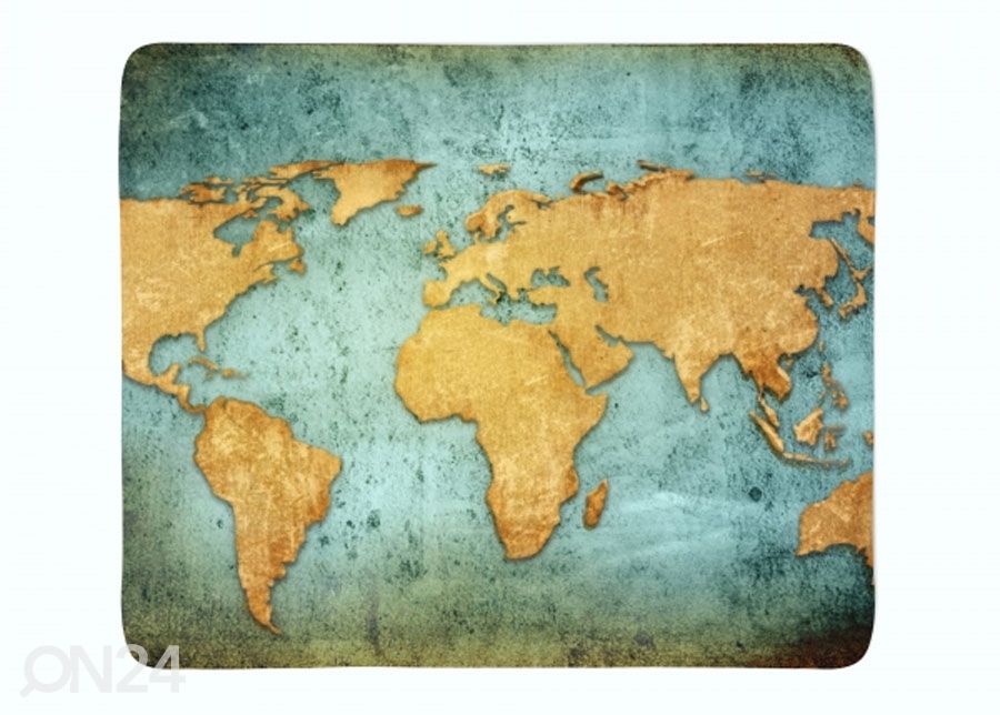 Pleed Golden World Map 130x150 cm suurendatud