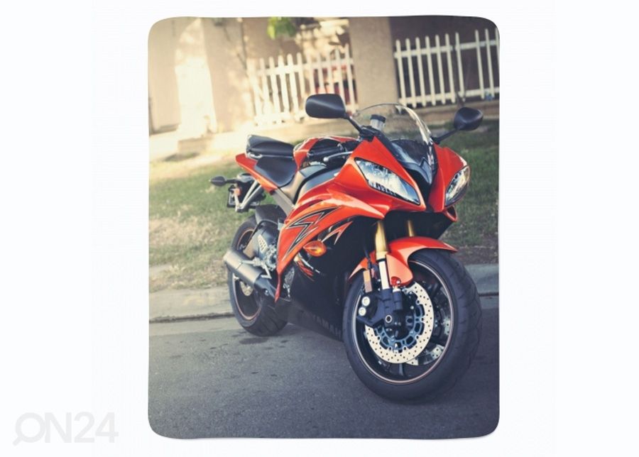 Pleed Red Motorcicle 130x150 cm suurendatud
