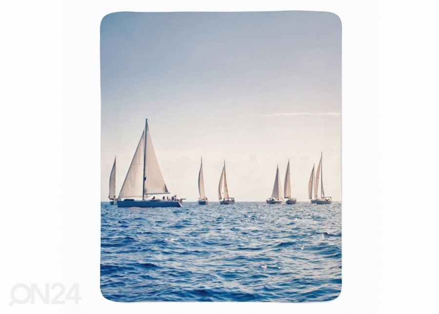 Pleed Sea and Sailboats 130x150 cm suurendatud