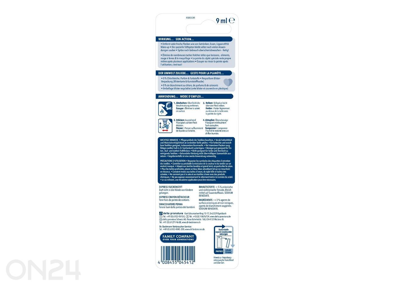 Plekipliiats eXpress Dr.Beckmann 9 ml suurendatud