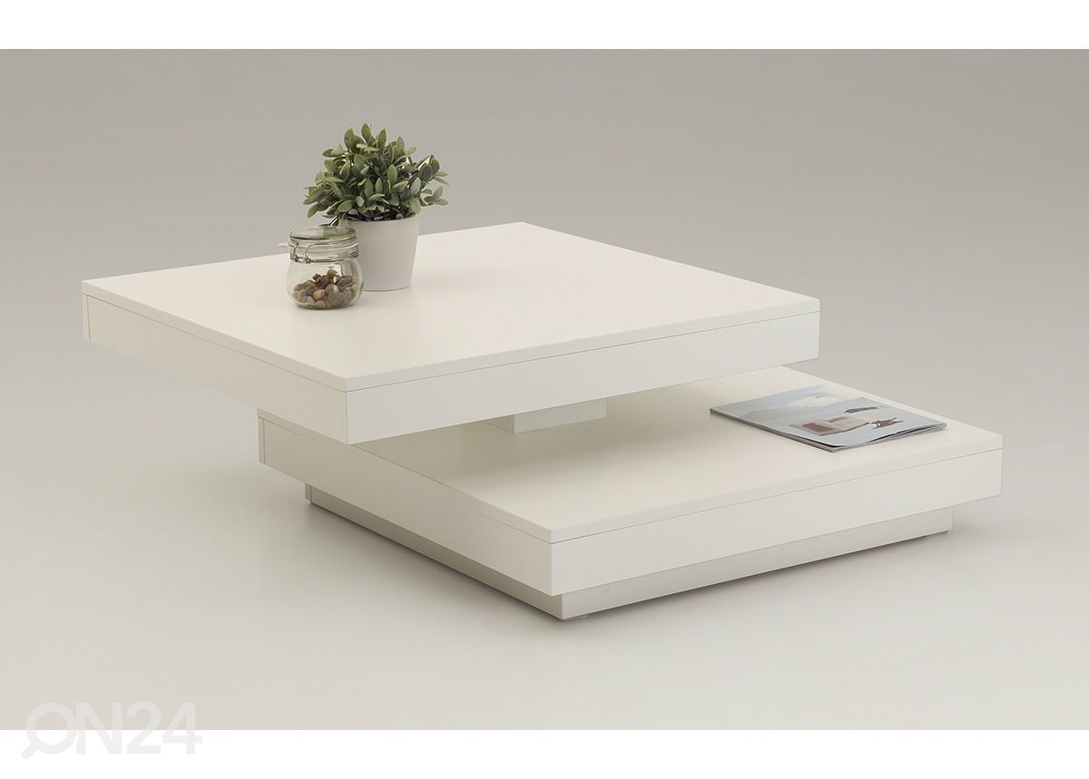 Pöörleva plaadiga Diivanilaud Andy 67x67 cm suurendatud