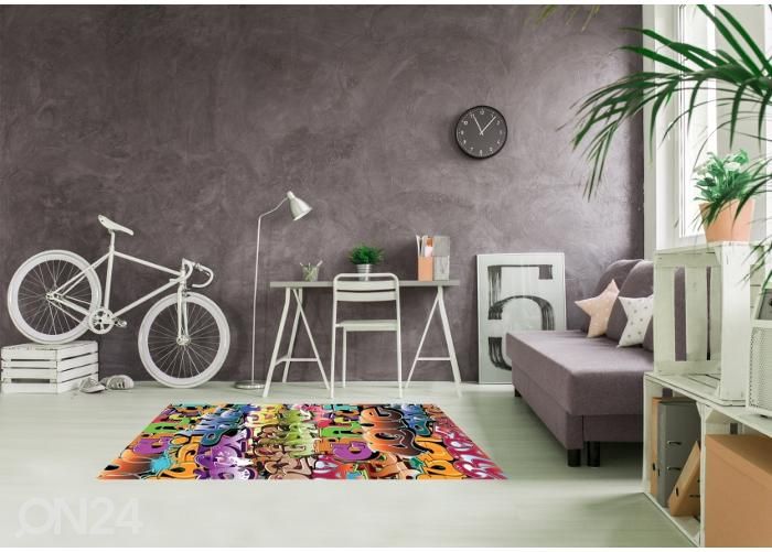 Põrandakleebis Graffiti 85x170 cm suurendatud