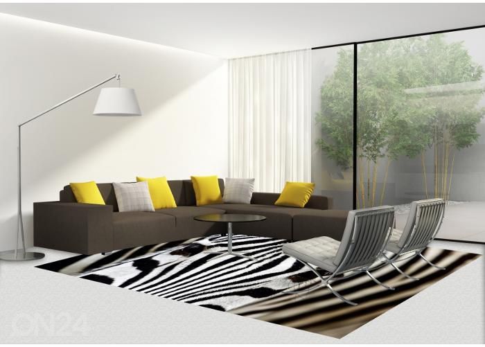 Põrandakleebis Zebra 255x170 cm suurendatud