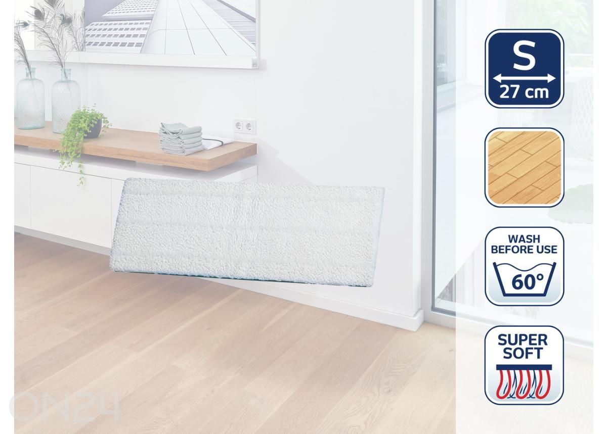 Põrandapesija S ExtraSoft vahetuskate 27 cm suurendatud