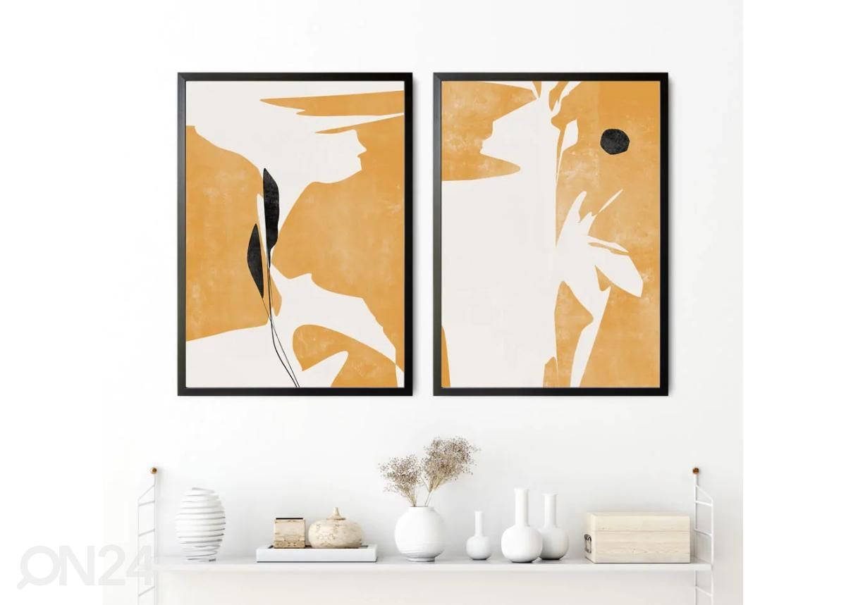 Poster Abstraktne sinepikollane II 40x50 cm suurendatud