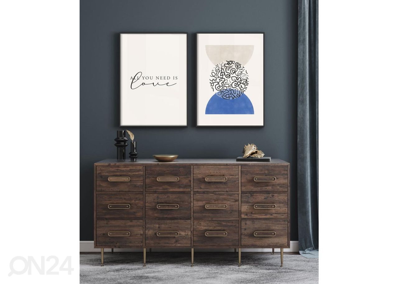 Poster All you need is love 70x100 cm suurendatud