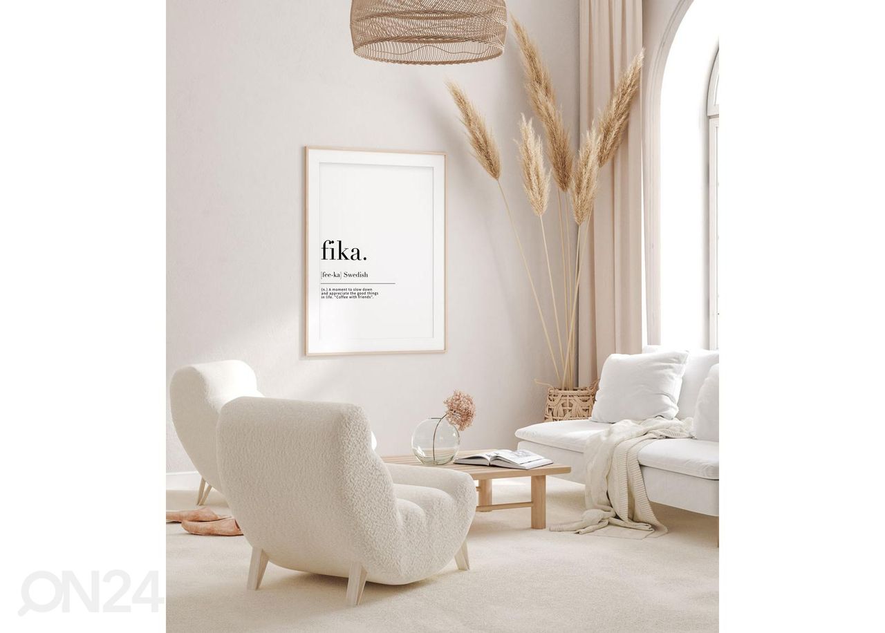 Poster Fika 21x30 cm suurendatud