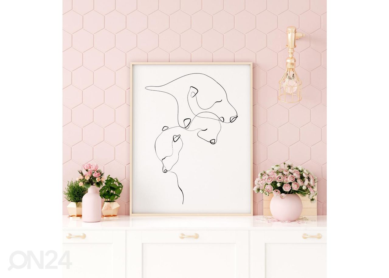 Poster Jääkarupere 21x30 cm suurendatud