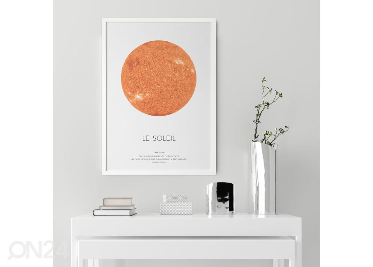 Poster Le Soleil 70x100 cm suurendatud