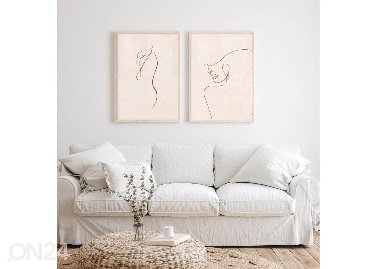 Poster Line art figuur 21x30 cm suurendatud