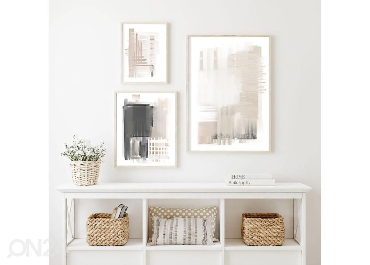 Poster Modernsed vesivärvid I 50x70 cm suurendatud