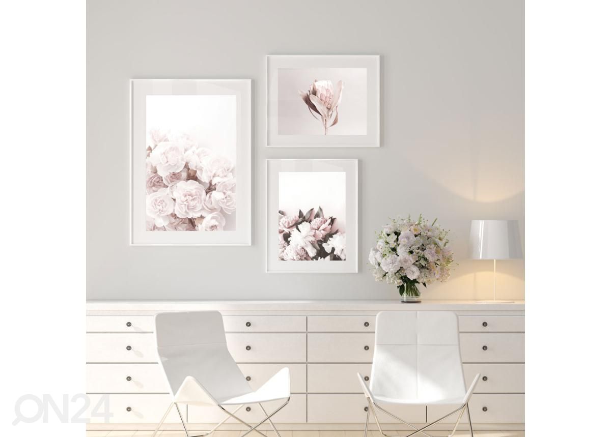 Poster Pastelne lillekimp 50x70 cm suurendatud