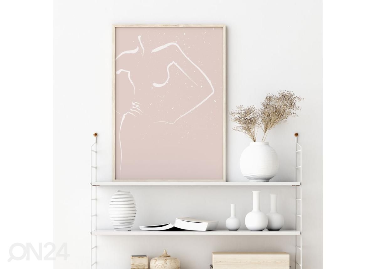 Poster Roosa figuur 21x30 cm suurendatud