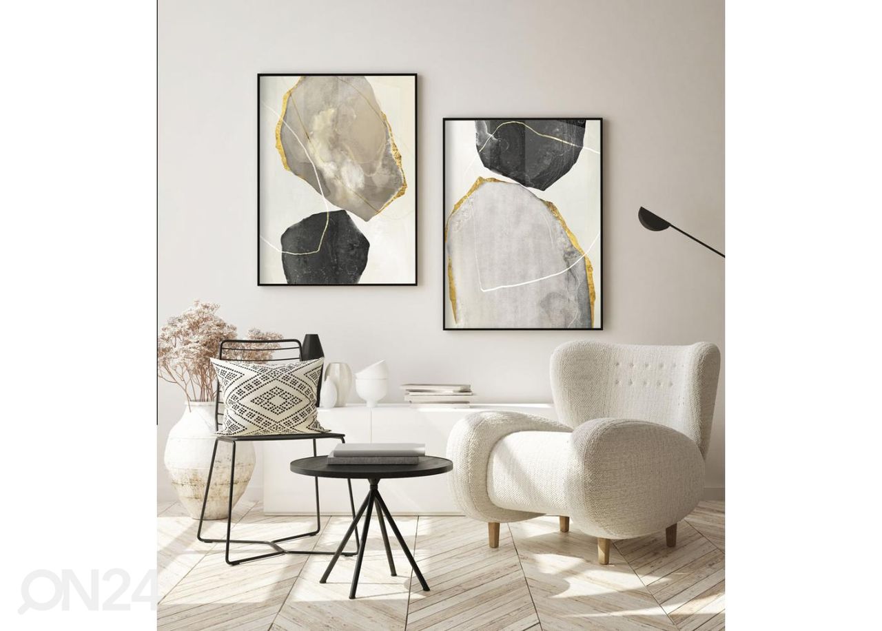 Poster Tekstuurne kullasära II 21x30 cm suurendatud