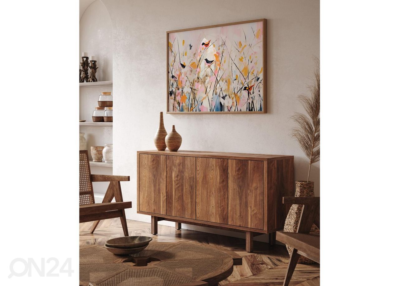 Poster Värviliste lindude maal 21x30 cm suurendatud