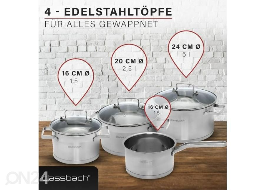 Potikomplekt Classbach suurendatud