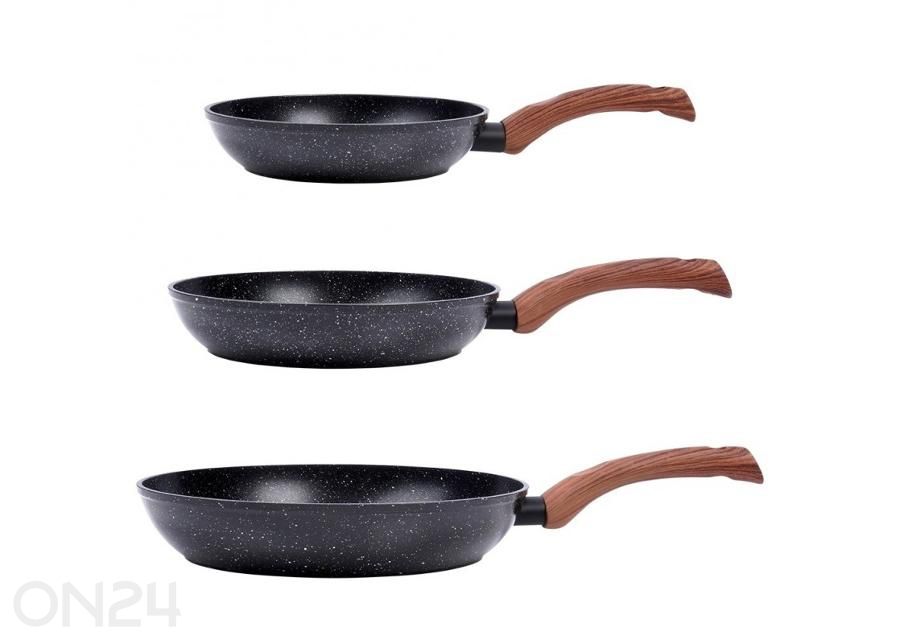 Praepannide komplekt Black&Wood 3 osa suurendatud