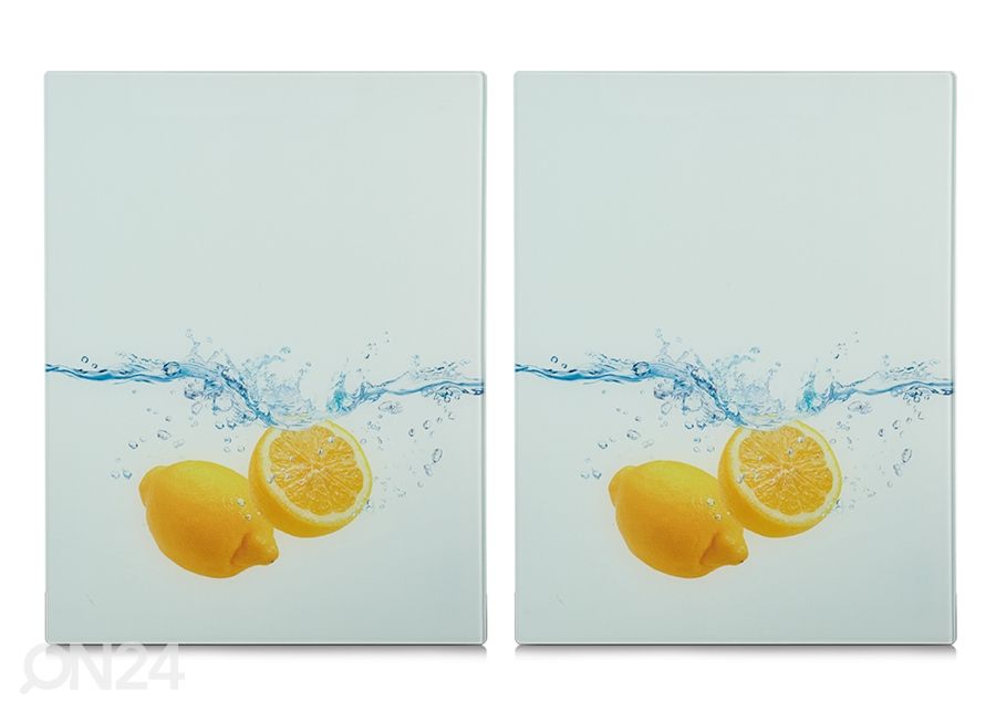 Pritsmekaitse/pliidiplaadikate Lemon Splash XL 52x40 cm 2 tk suurendatud