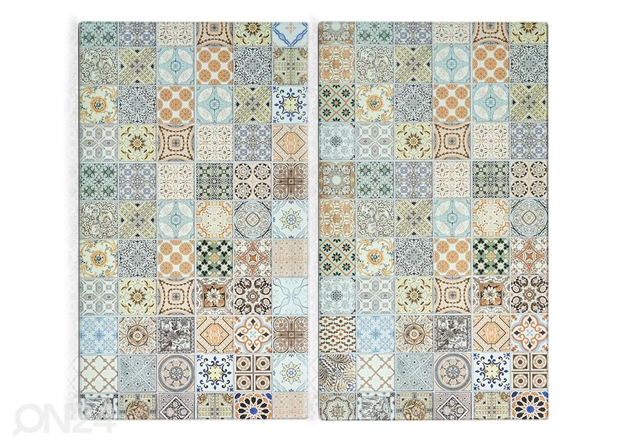 Pritsmekaitse/pliidiplaadikate Mosaik 52x30 cm 2 tk suurendatud
