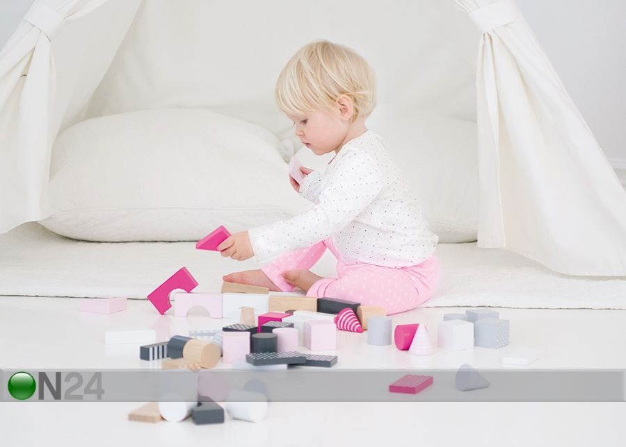 Puidust ehitusklotsid suurendatud