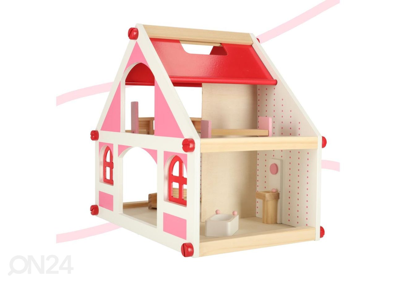 Puidust nukumaja + mööbel 36 cm suurendatud