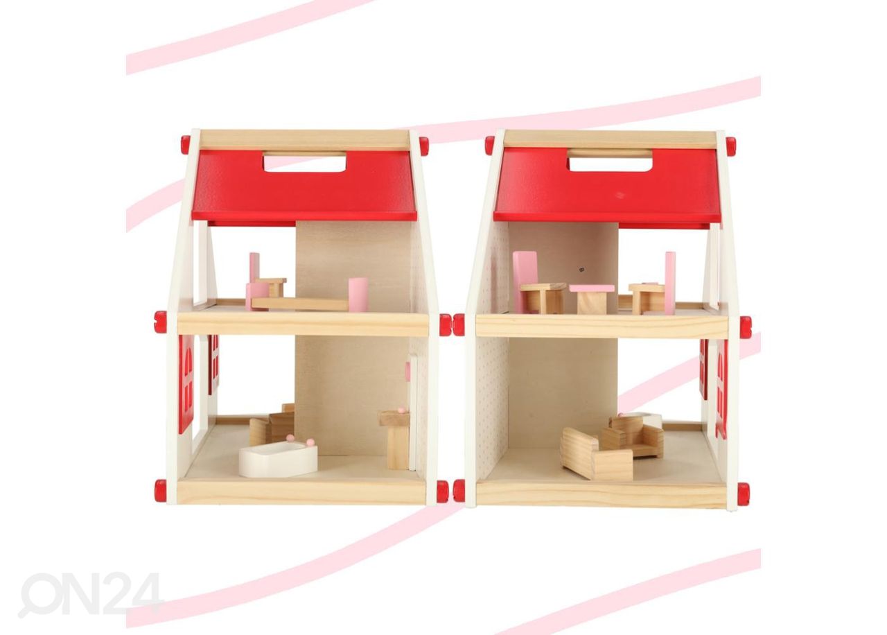 Puidust nukumaja + mööbel 36 cm suurendatud