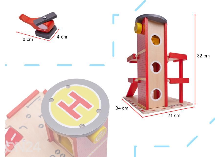 Puidust tuletõrje parkimismaja suurendatud
