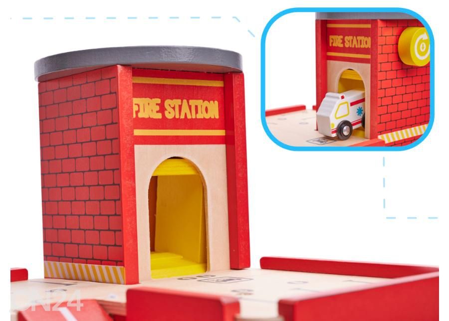 Puidust tuletõrje parkimismaja suurendatud