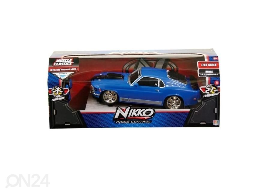 Puldiauto NIKKO Ford Mustang 1970 1:16 suurendatud