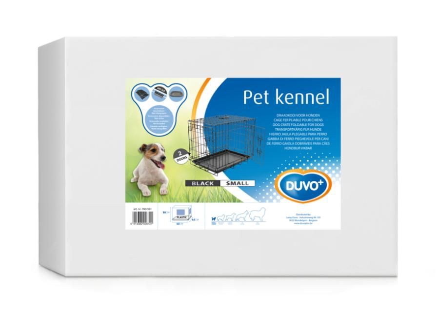 Puur 2 ukse ja plastikalusega s / 62x44x50cm must Duvo+ suurendatud