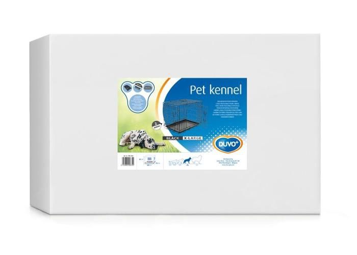 Puur 2 ukse ja plastikalusega xl / 107x71x77cm must Duvo+ suurendatud