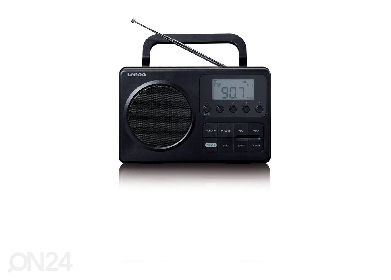 Raadio Lenco MPR035BK, must suurendatud