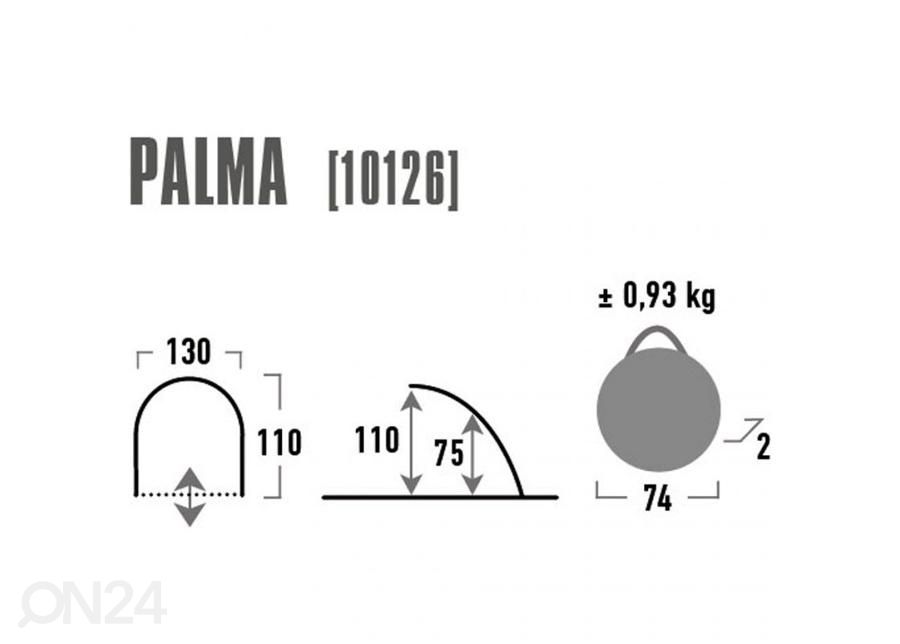 Rannatelk High Peak Palma sinine/hall suurendatud