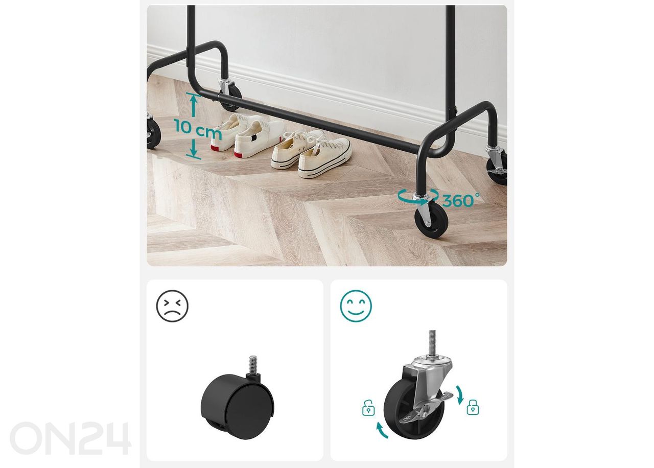 Ratastel riidestange, must suurendatud
