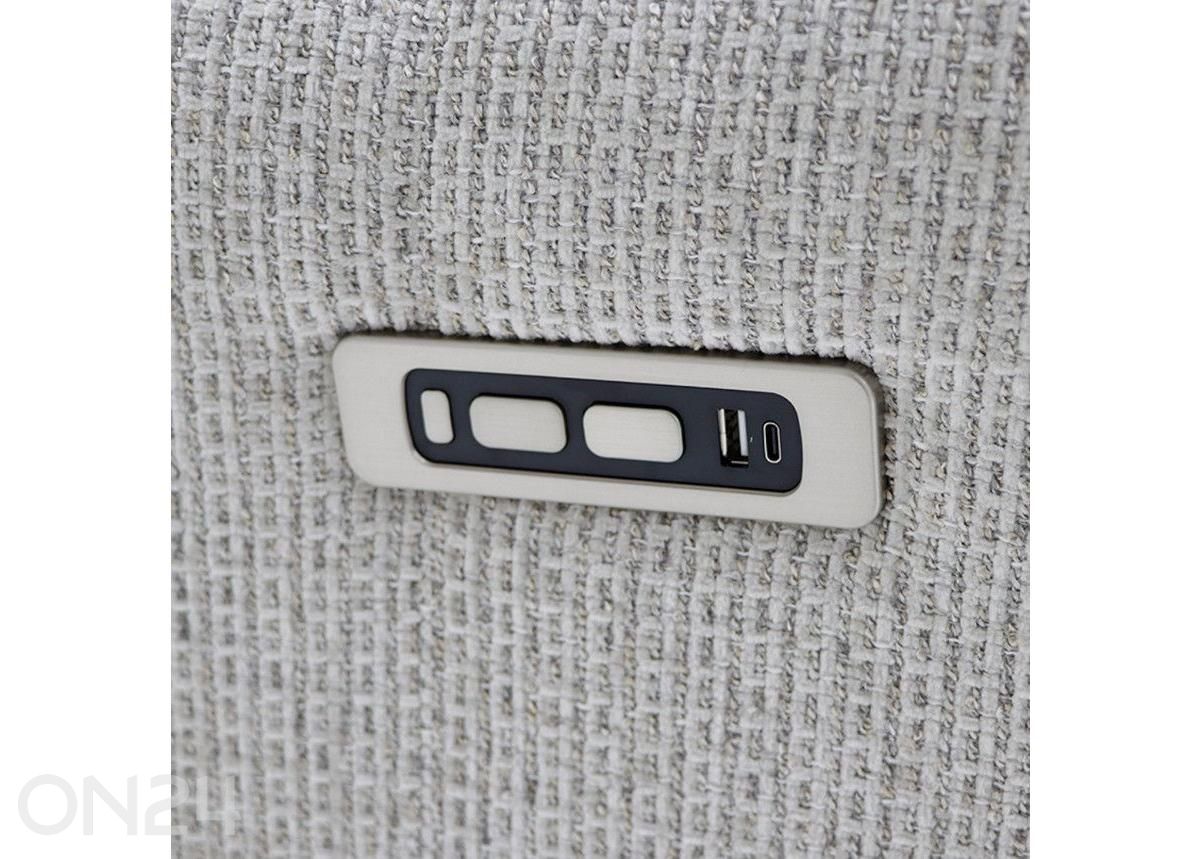 Recliner 2-kohaline diivan Eleganz 2, helehall suurendatud