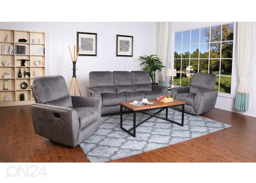 Recliner 3-kohaline diivan suurendatud