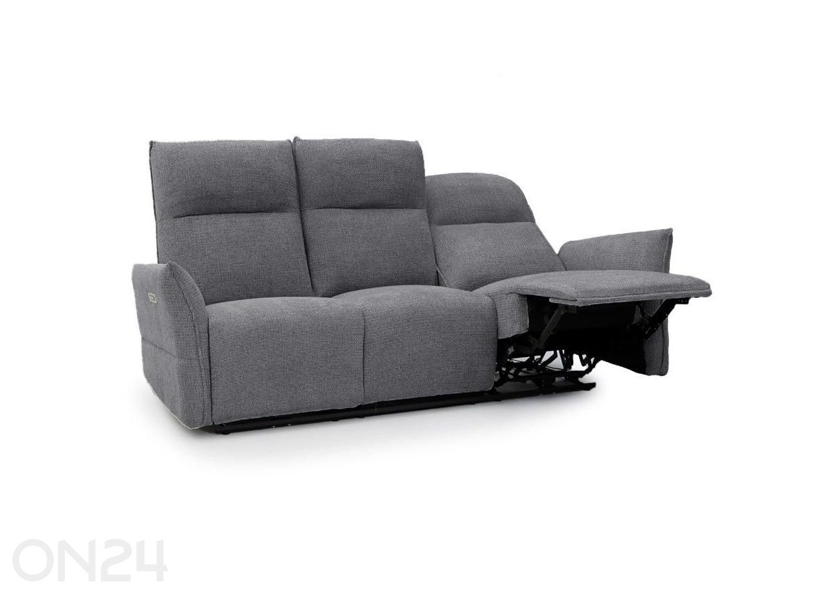 Recliner 3-kohaline diivan Eleganz 3, tumehall suurendatud