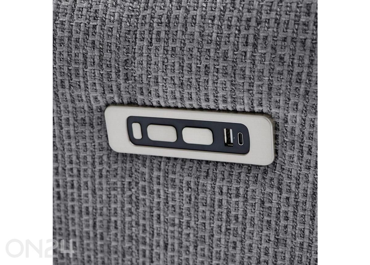 Recliner 3-kohaline diivan Eleganz 3, tumehall suurendatud