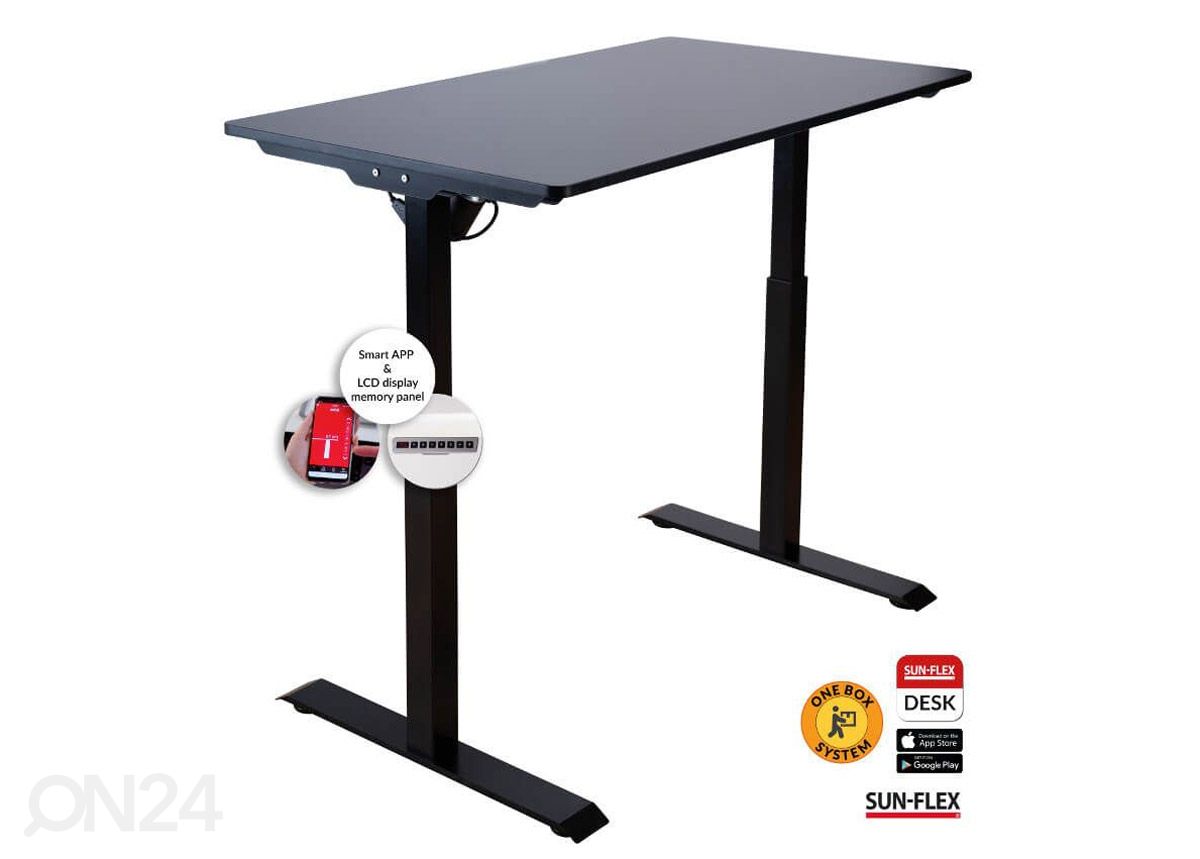Reguleeritav kirjutuslaud Sun-Flex Elite must suurendatud