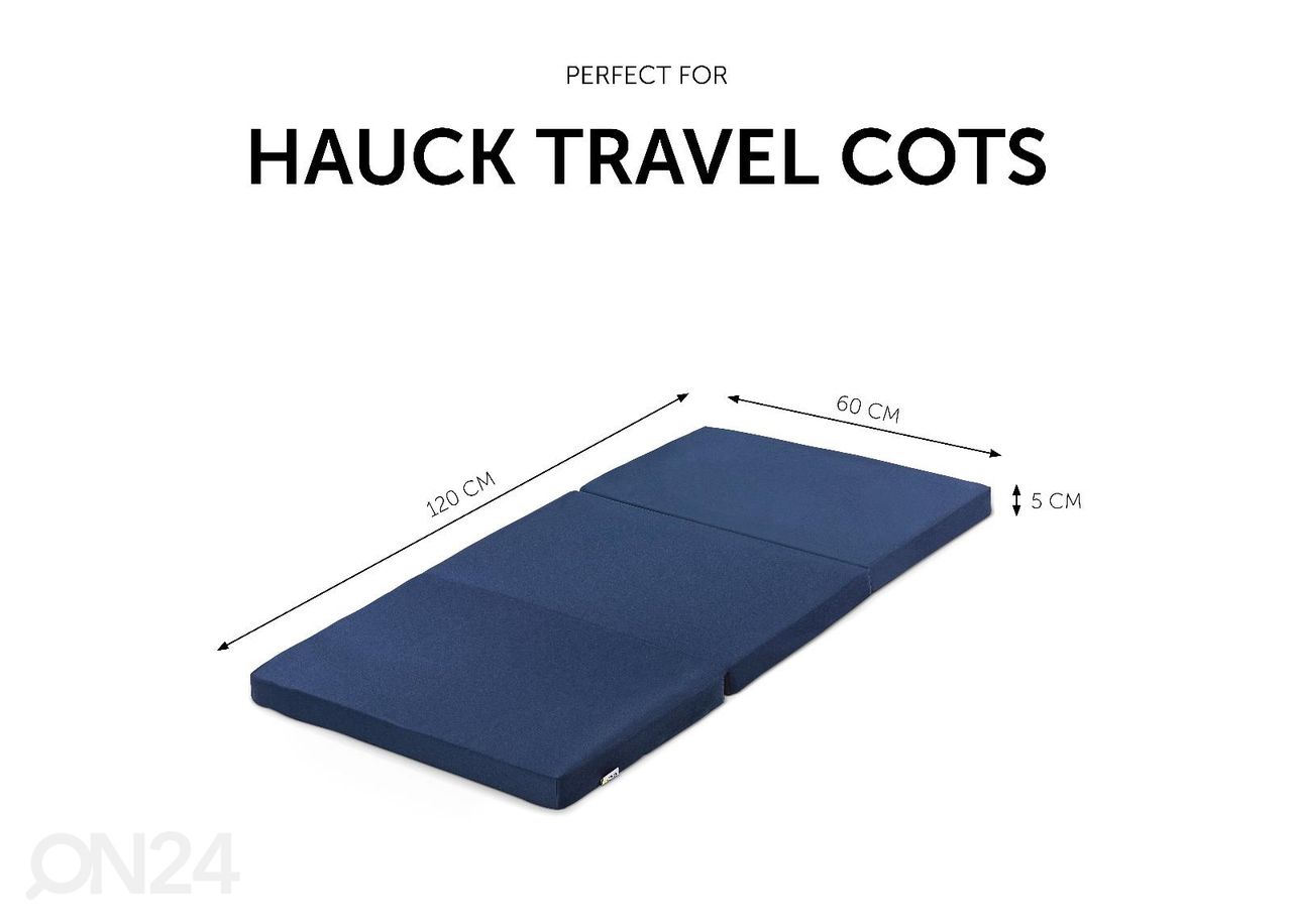 Reisivoodi madrats 60x120 cm Hauck Sleeper suurendatud