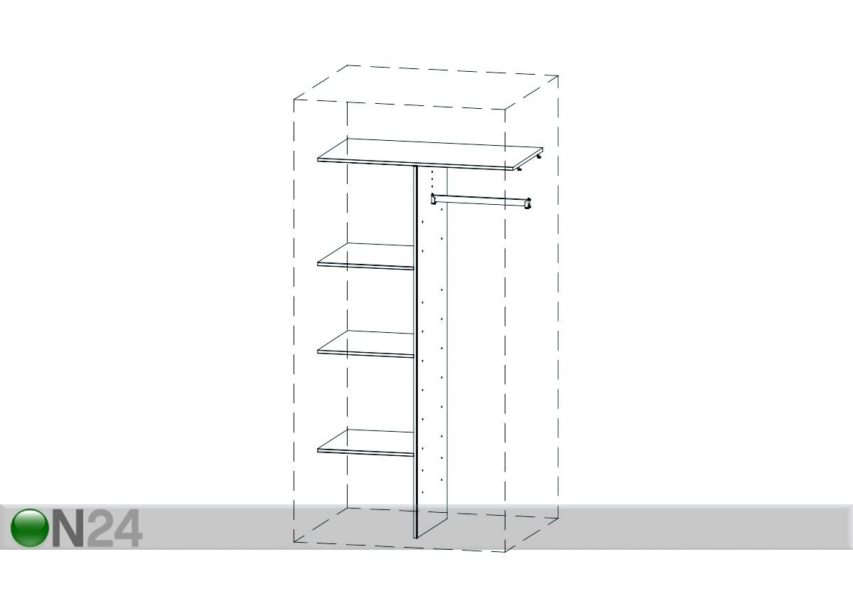 Riidekapijaotus 766 (100 cm) suurendatud