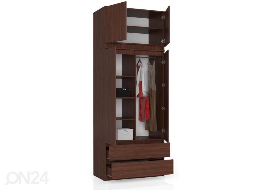 Riidekapp 90 cm, wenge suurendatud