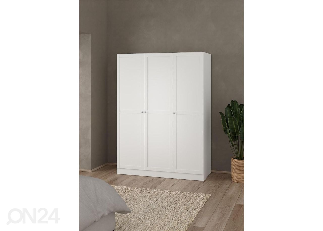 Riidekapp Billund 3, 147 cm valge suurendatud