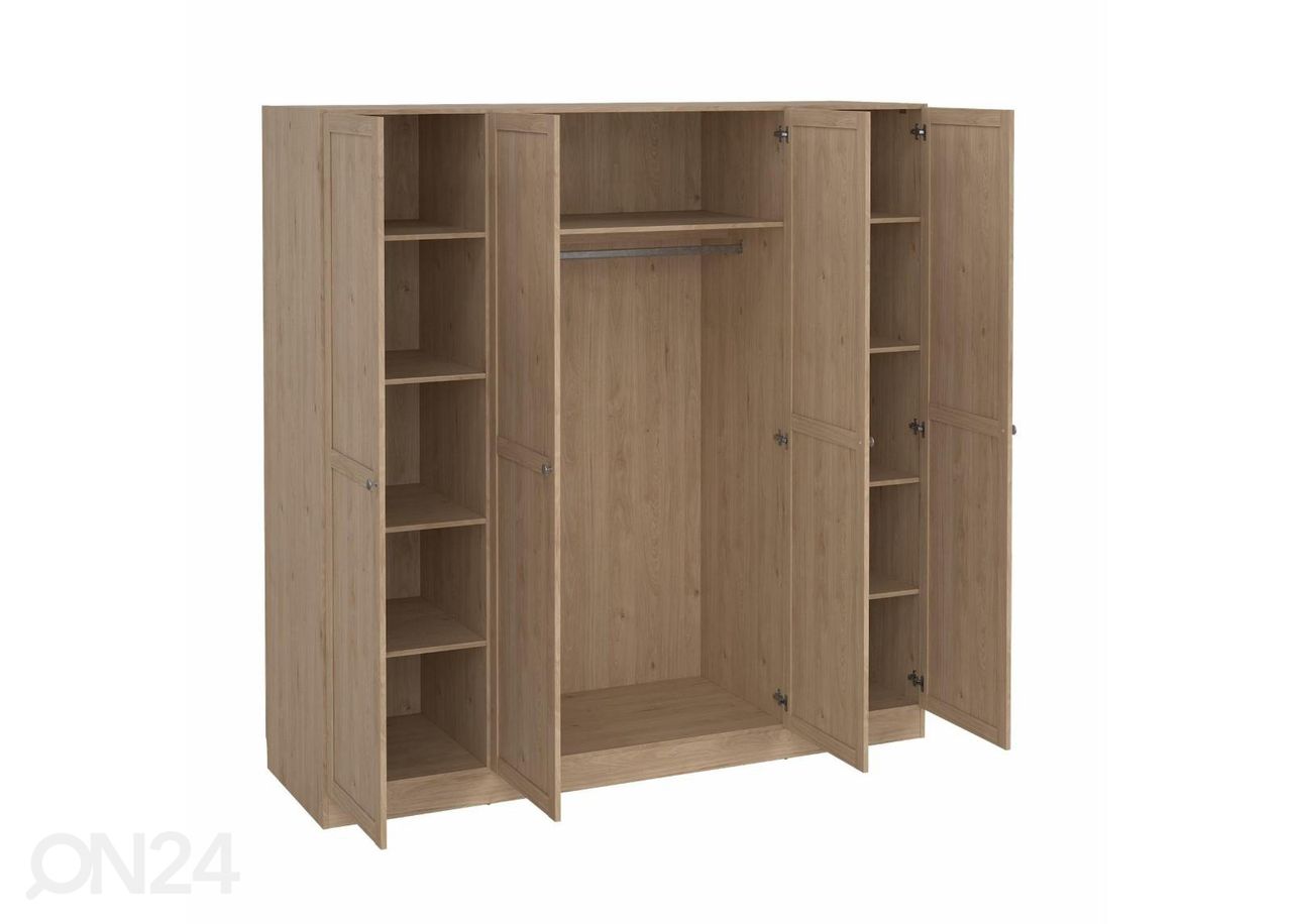 Riidekapp Billund 4, 195 cm jacksoni tamm suurendatud