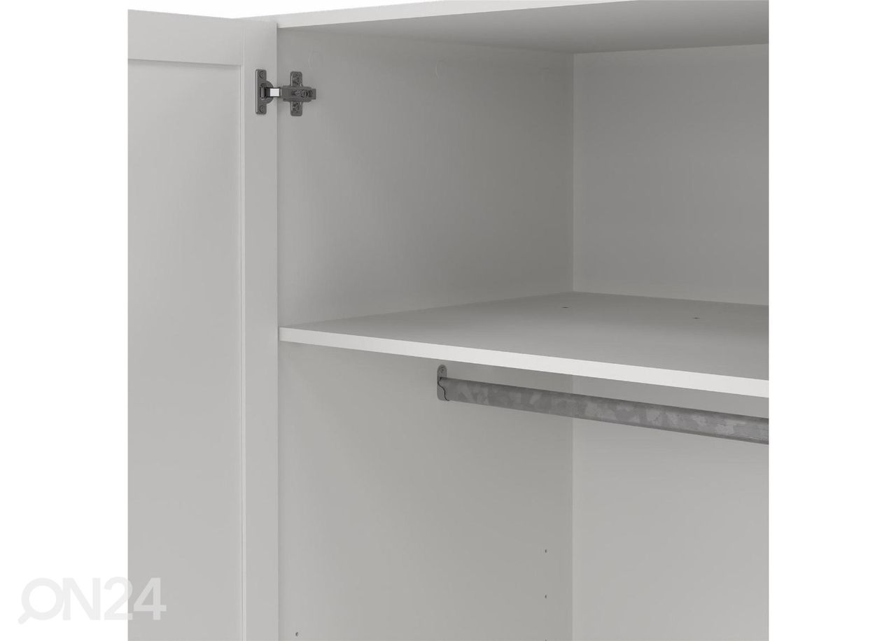 Riidekapp Billund 4, 195 cm valge suurendatud