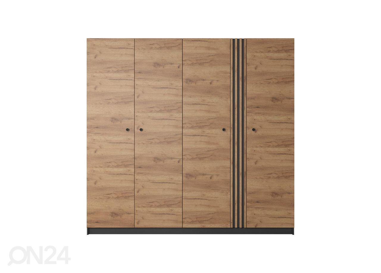 Riidekapp Deco 220 cm, antratsiit/tamm suurendatud