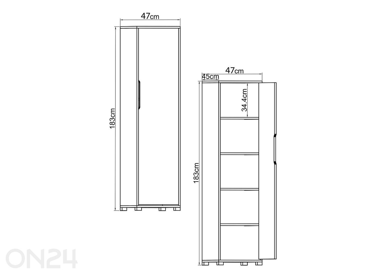 Riidekapp Flora suurendatud
