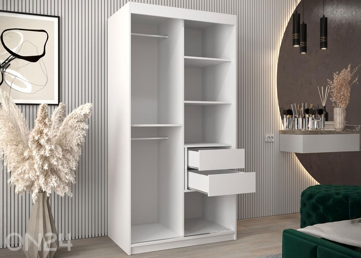 Riidekapp Flutes 100 cm suurendatud