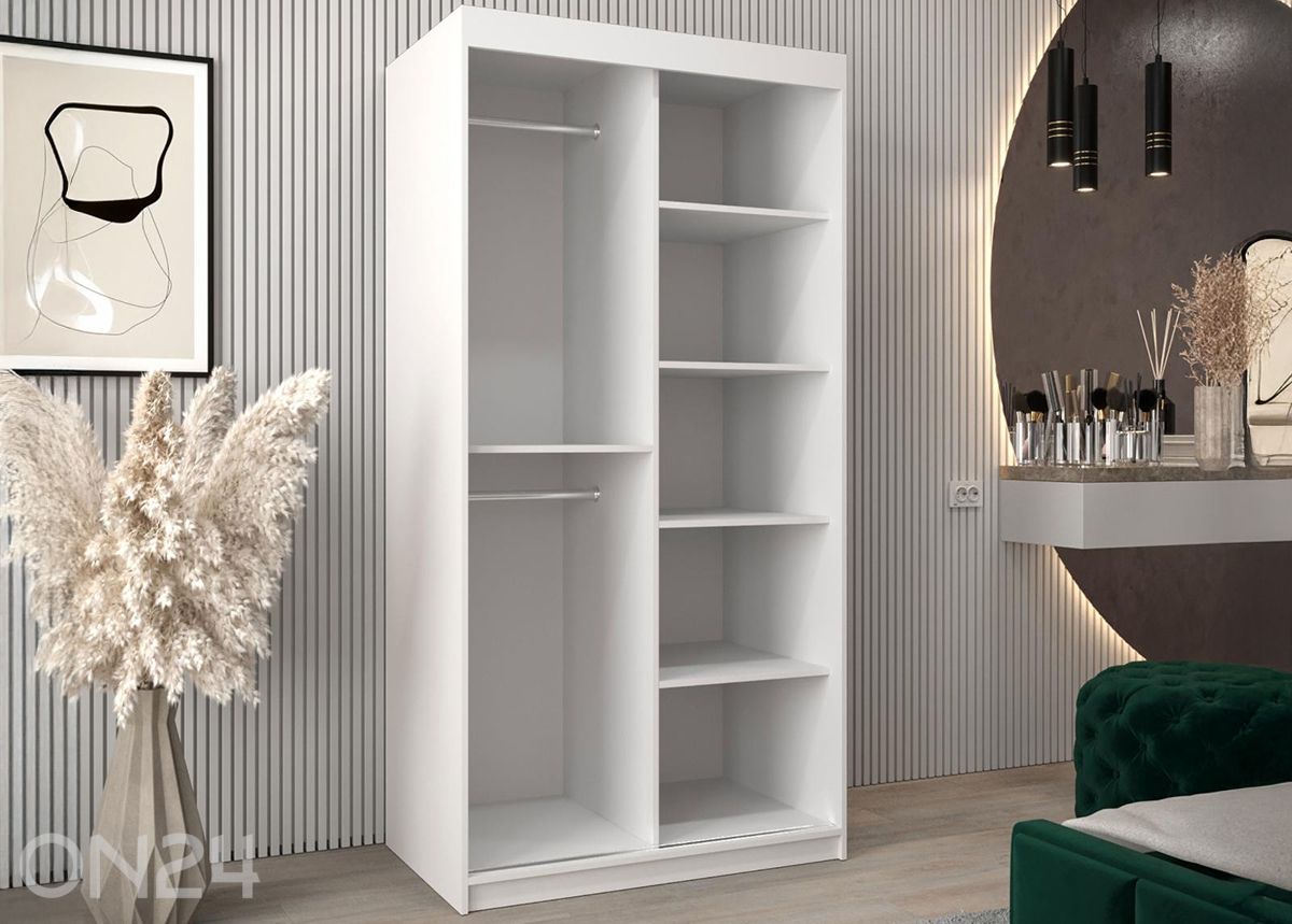 Riidekapp Flutes 100 cm + LED suurendatud