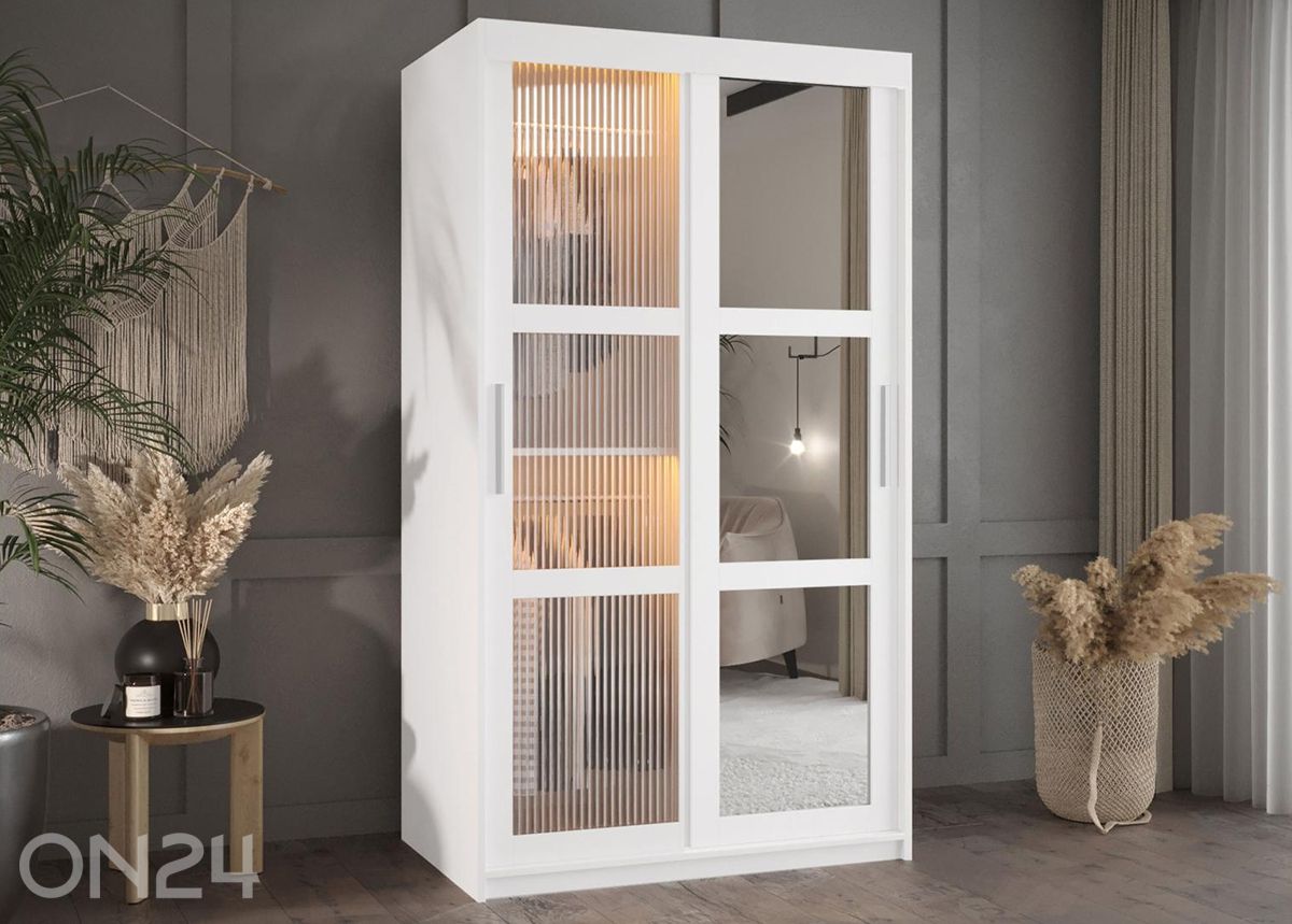 Riidekapp Flutes 100 cm + LED suurendatud